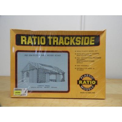 PLASTIC RATIO MODELS, MODEL BUILDING, GOODS SHED, HO SCALE, 534