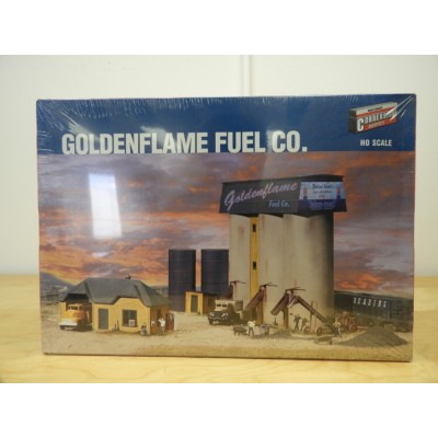 WALTHERS CORNERSTONE SERIES, GOLDENFLAME FUEL CO., HO SCALE, PLASTIC STRUCTURE KIT, 933-3087